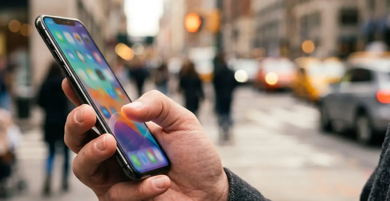 Interface d'application de transport sur smartphone pour voyager en sécurité