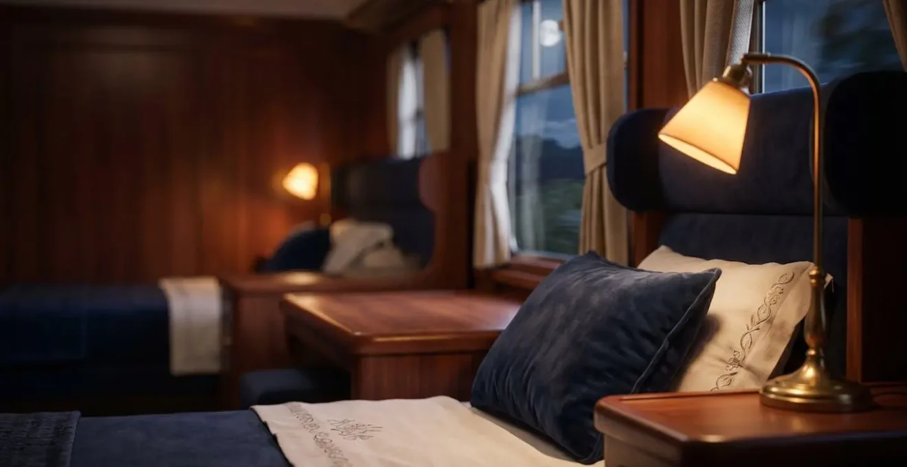 Espace de couchage intimiste dans un environnement de transport vintage