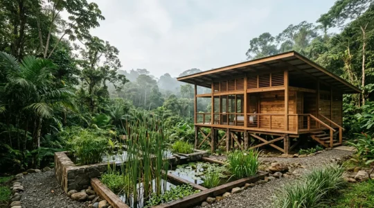 Vérification de l'authenticité d'un écolodge dans un environnement naturel préservé
