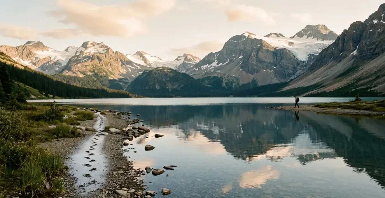 Site naturel fragile confronté à la présence humaine illustrant les tensions du tourisme durable